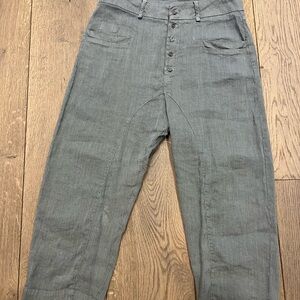 Transit Par Such cropped linen button fly trousers size 1